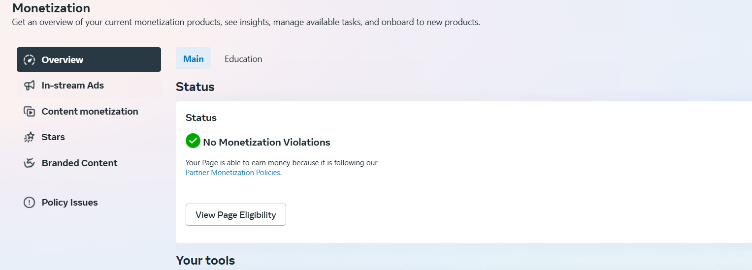 Content Monetization Program